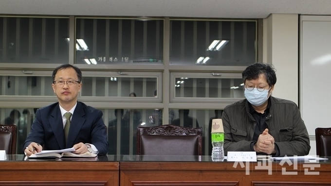 최유성 당시 회장 후보자(사진 좌)와 전성원 부회장 후보자(사진 우)
