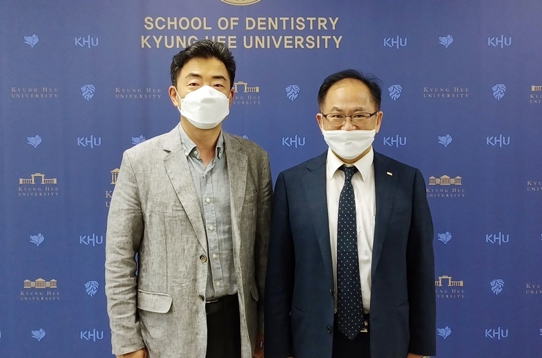 경희치대 정종혁 학장과 환담을 가진 장은식 후보