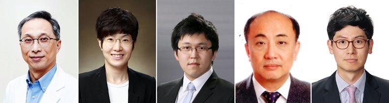 전북치대 윤정호 교수, 경희치대 홍지연 교수, 전북치대 고석영 박사, 한국생산기술연구원 이원식 박사, 인하국제의료센터 장윤영 박사(사진 좌로부터)