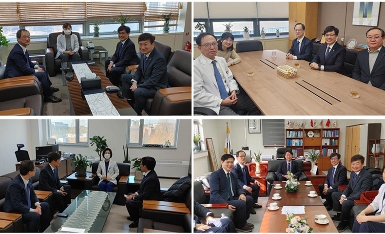 왼쪽부터 시계방향으로 부산대치과병원(조봉혜 원장), 연세대치과병원(정영수 원장), 전북대치과대학(서봉직 학장), 전북대치과병원(김경아 원장).