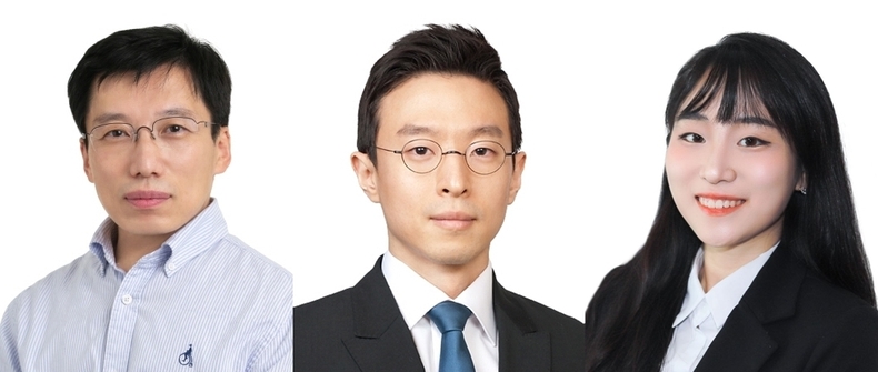 한림대학교 치과 연구팀(좌측부터 양병은 교수, 변수환 교수, 조란영 전공의)