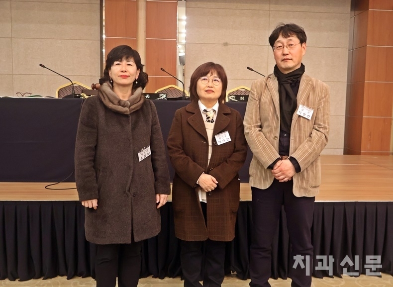 당선을 확정지은 서치기 감사 3인. 왼쪽부터 오삼남, 이수연, 이승현 감사.