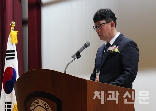대전지부 김광호 회장이 인사말을 하고 있다.
