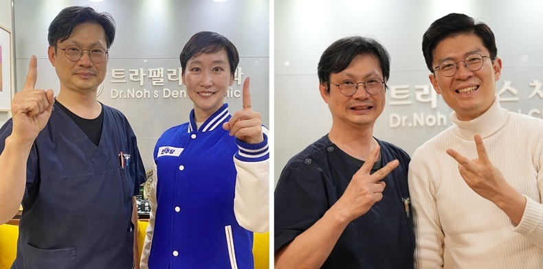 노형길 회장 마포구갑 지역구에 출마한 기호1번 더불어민주당 이지은 후보(좌측 사진)와 기호2번 국민의힘 조정훈 후보를 만나 치과계 현안 문제에 대해 의견을 전했다.