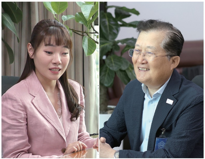 김예지 의원(좌)을 방문한 강현구 회장은 의료인면허취소법 개정안이 국회 본회의에서 반드시 통과될 수 있도록 노력해 달라고 당부했다.