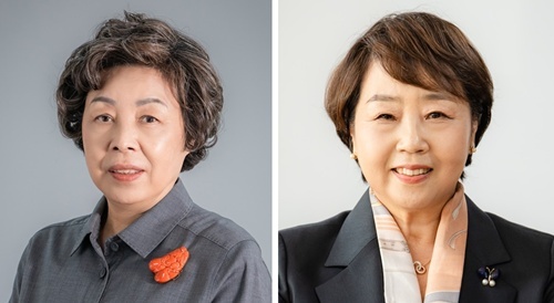 신경림 후보(좌), 탁영란 후보