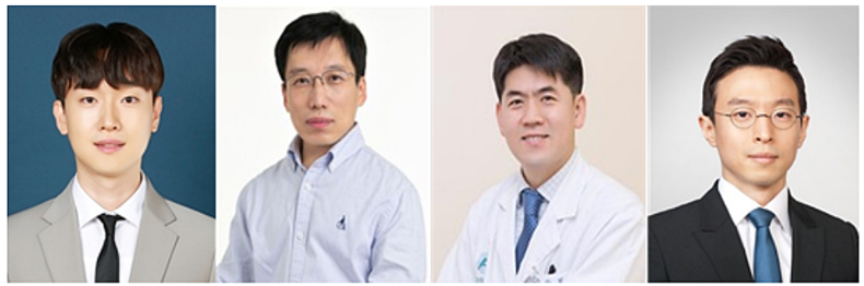 (좌측부터) 백세훈 졸업생, 양병은 교수, 안강민 교수, 변수환 교수(사진제공_한림대학교임상치의학대학원)